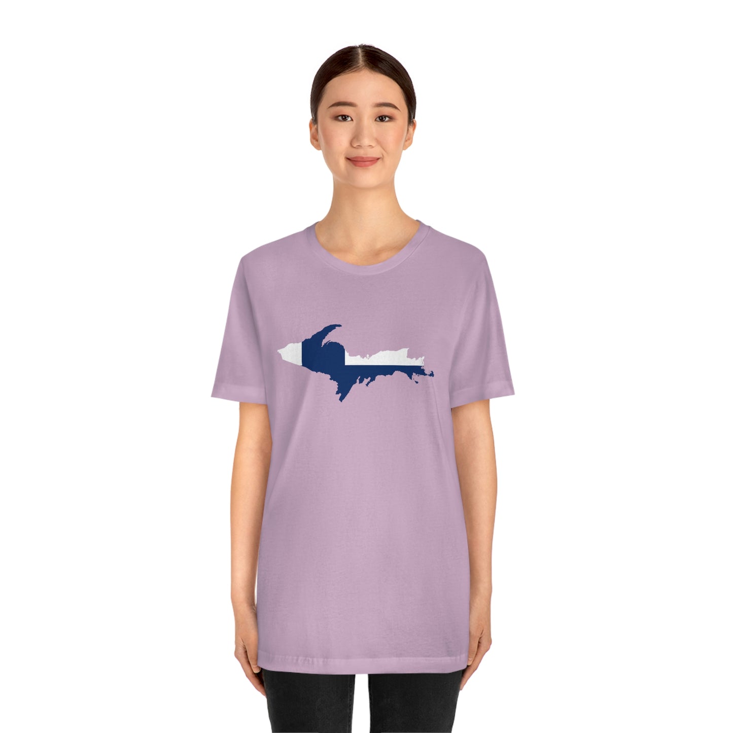 Michigan Upper Peninsula T-Shirt (w/ UP Finland Flag Outline) | Unisex Standard Fit