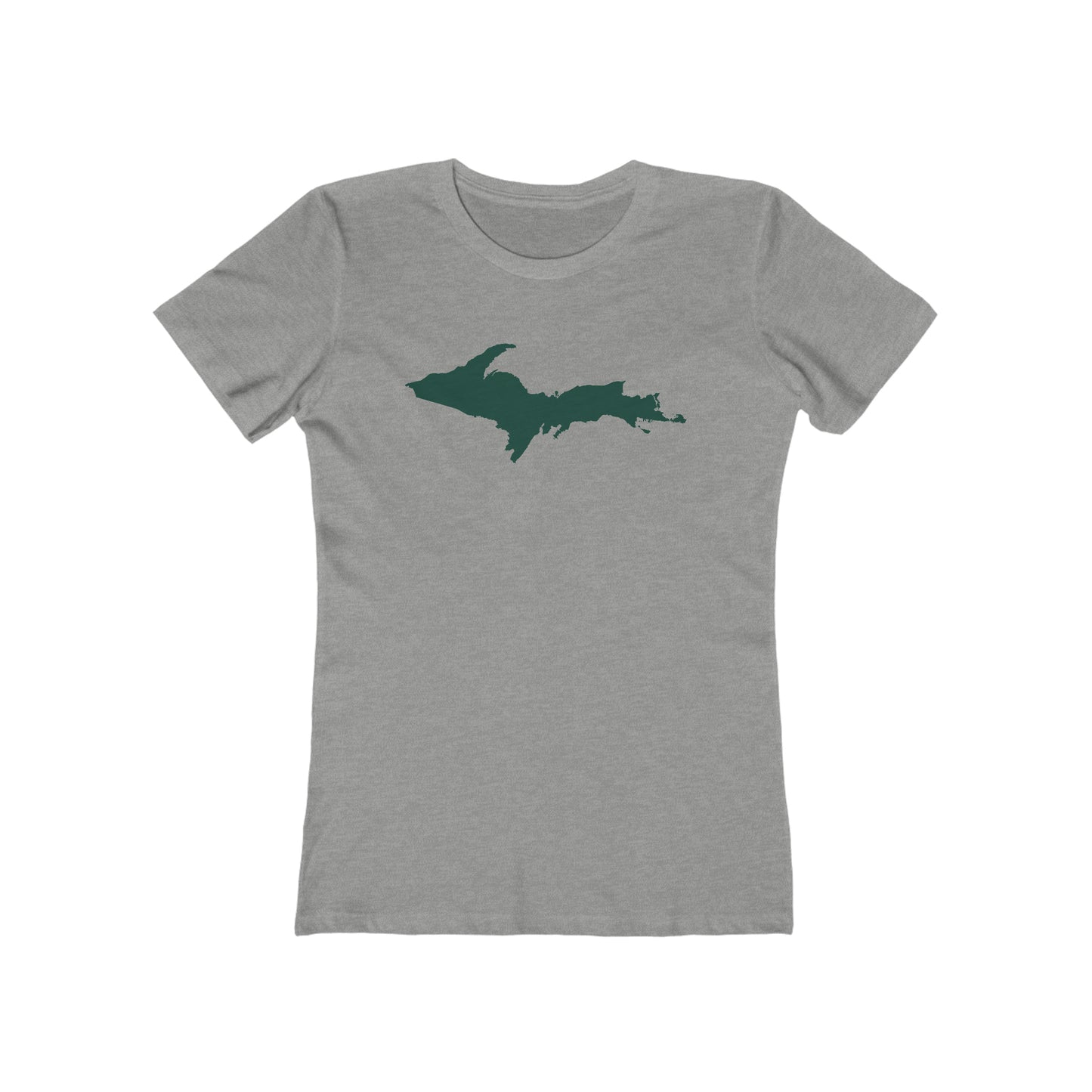 Upper Peninsula T-Shirt (w/ Green UP Outline) | Women's Boyfriend Cut