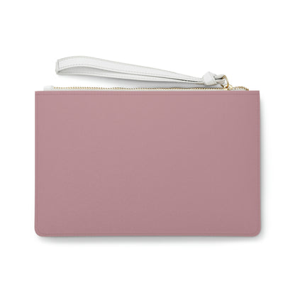 Michigan Upper Peninsula Clutch Bag (Cherry Blossom Pink Color w/ Navy UP Outline)