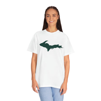 Michigan Upper Peninsula T-Shirt (w/ Green UP Outline) | Unisex Garment-Dyed