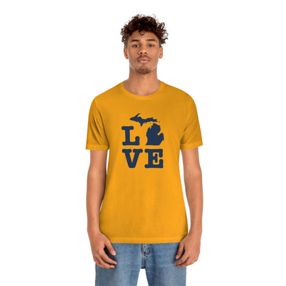 Michigan 'Love' T-Shirt (Typewriter Font) | Unisex Standard Fit