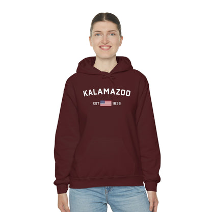 'Kalamazoo EST 1836' (w/USA Flag Outline) | Unisex Standard