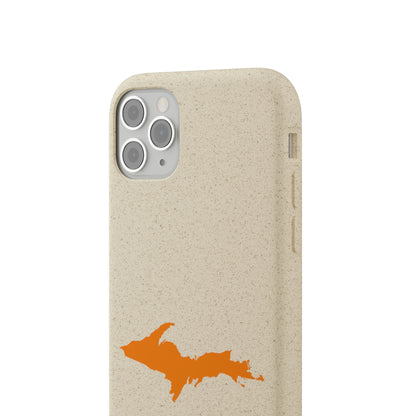 Michigan Upper Peninsula Biodegradable Phone Cases (w/ Orange UP Outline) | Apple iPhone