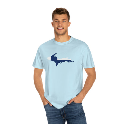 Michigan Upper Peninsula T-Shirt (w/ UP Finland Flag Outline) | Unisex Garment-Dyed