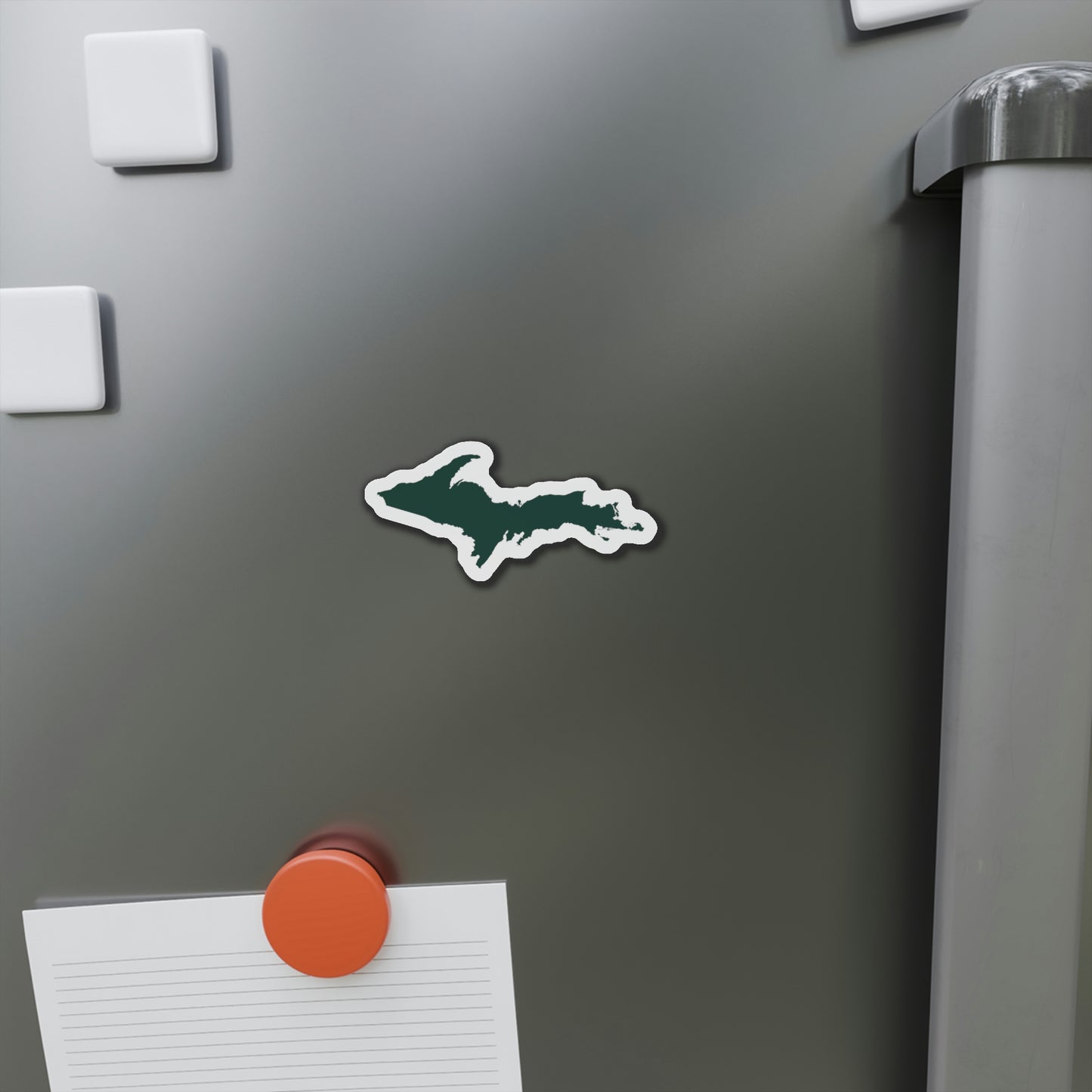 Michigan Upper Peninsula Kiss Cut Magnet (w/ Green UP Outline)