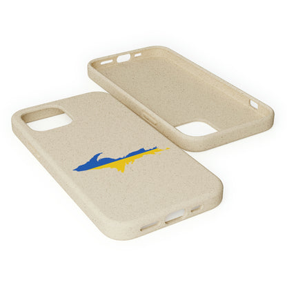 Michigan Upper Peninsula Biodegradable Phone Cases (w/ UP Ukraine Flag Outline) | Apple iPhone