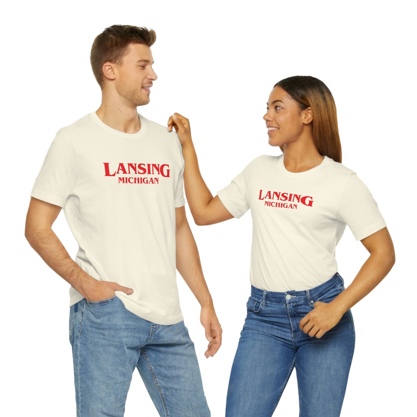 'Lansing Michigan' ' T-Shirt (1980s Drama Parody) | Unisex Standard Fit