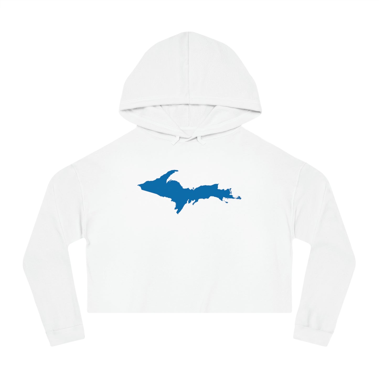 Michigan Upper Peninsula Hoodie (w/ Azure UP Outline) | Lightweight Cropped