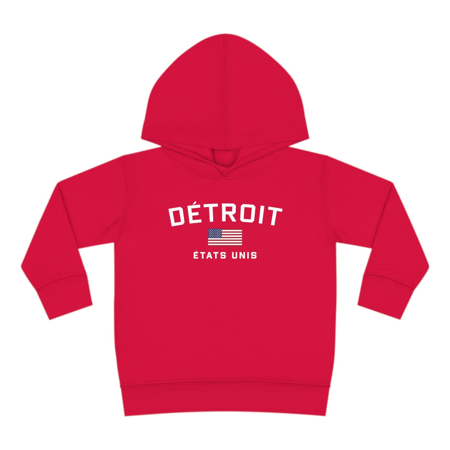 'Détroit États Unis' Hoodie (w/USA Flag Outline) | Unisex Toddler