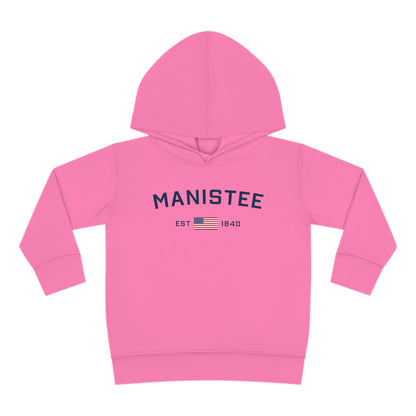 Michigan 'Manistee EST 1840' Hoodie (w/USA Flag Outline) | Unisex Toddler