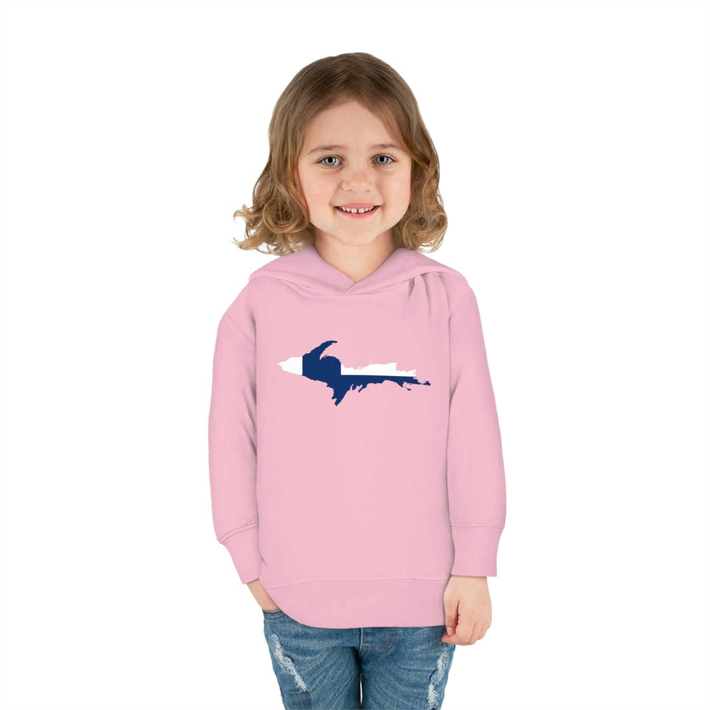 Michigan Upper Peninsula Hoodie (w/ UP Finland Flag Outline) | Unisex Toddler