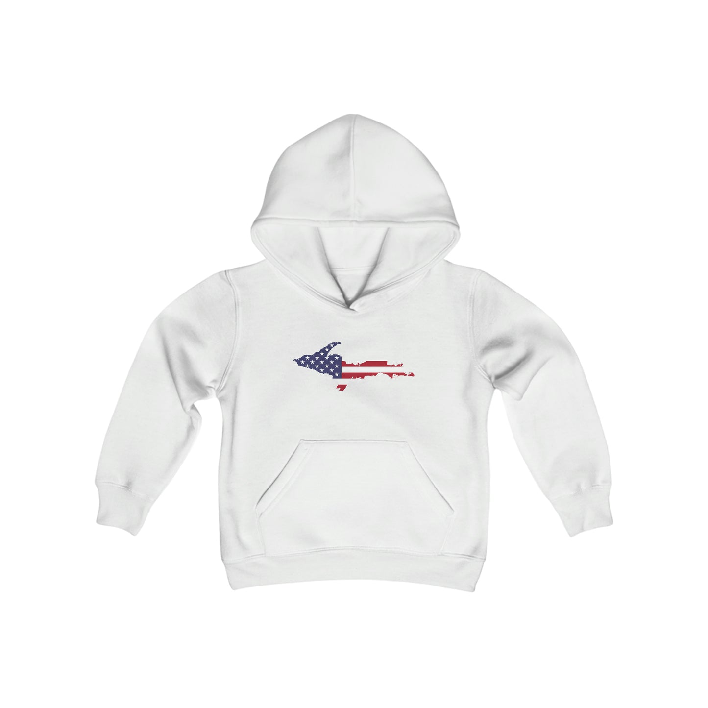 Michigan Upper Peninsula Hoodie (w/ UP USA Flag Outline)| Unisex Youth