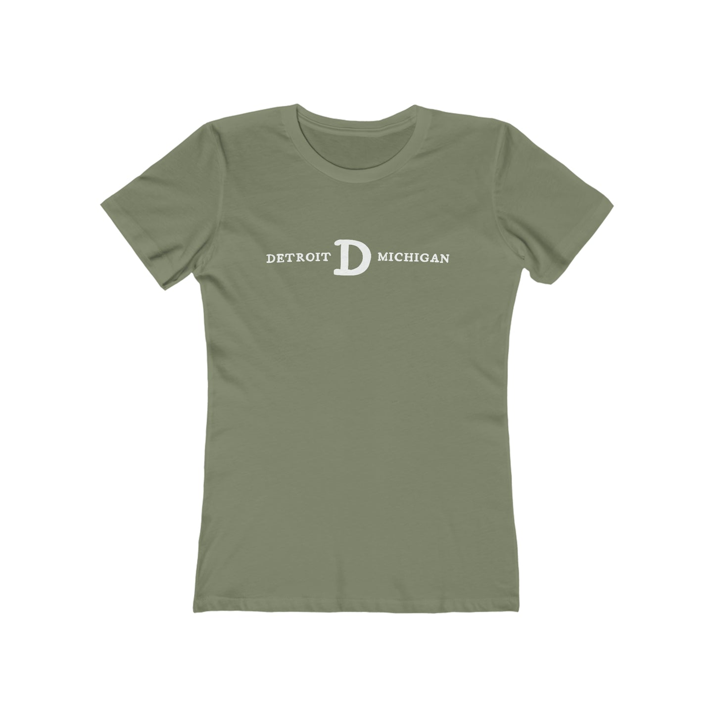 'Detroit Michigan' T-Shirt (Old French Font) | Women's Boyfriend Cut