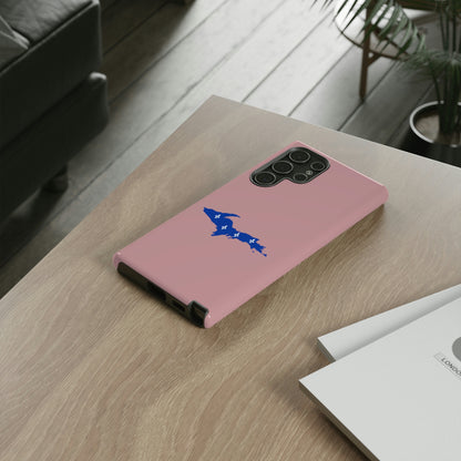 Michigan Upper Peninsula Tough Phone Case (Cherry Blossom Pink w/ UP Quebec Flag Outline) | Samsung & Pixel Android