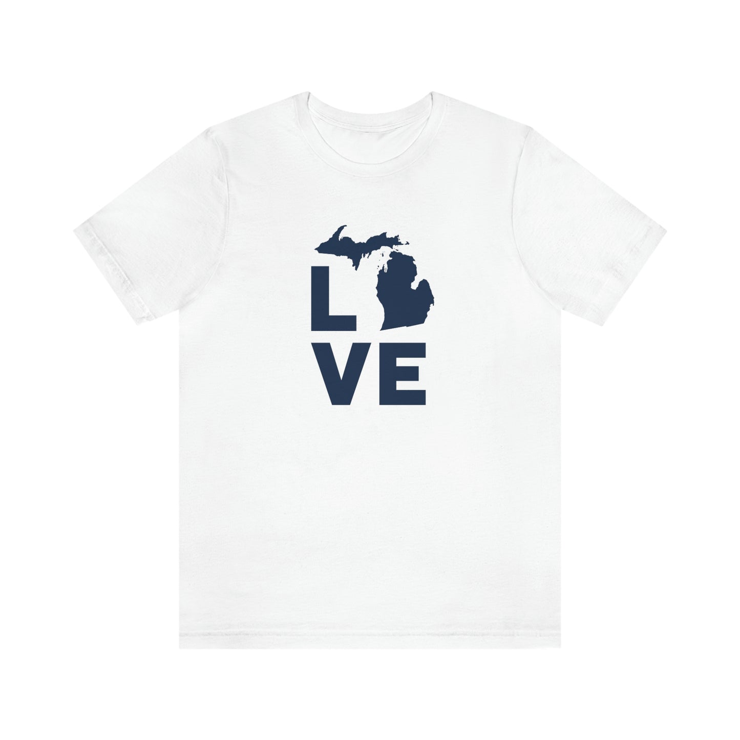 Michigan 'Love' T-Shirt (Geometric Sans Font) | Unisex Standard Fit