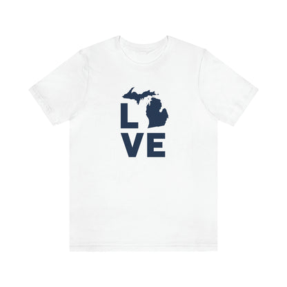 Michigan 'Love' T-Shirt (Geometric Sans Font) | Unisex Standard Fit