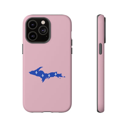 Michigan Upper Peninsula Tough Phone Case (Pink w/ UP Quebec Flag Outline) | Apple iPhone