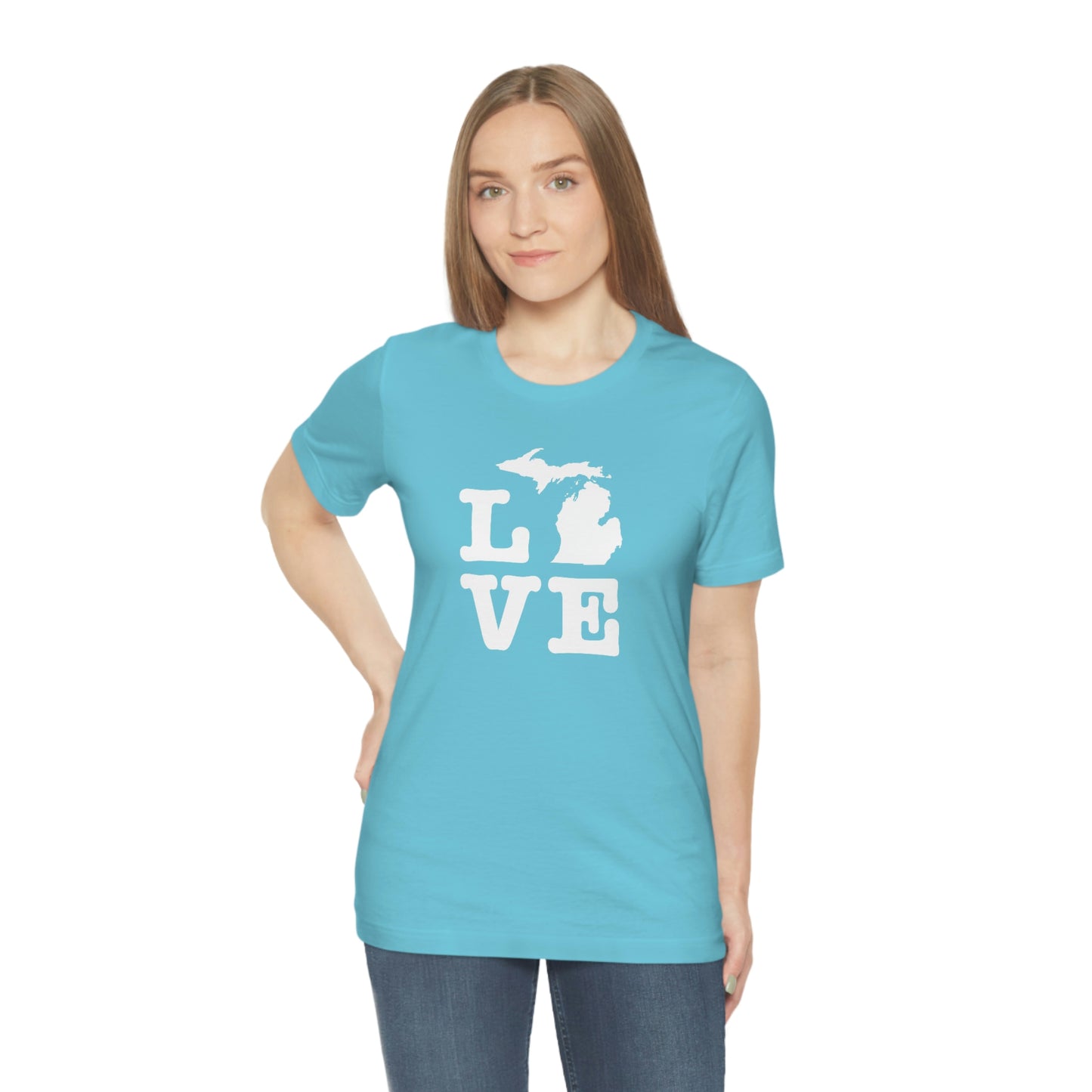 Michigan 'Love' T-Shirt (Typewriter Font) | Unisex Standard Fit