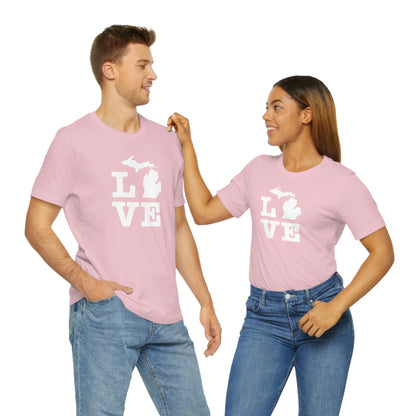 Michigan 'Love' T-Shirt (Typewriter Font) | Unisex Standard Fit