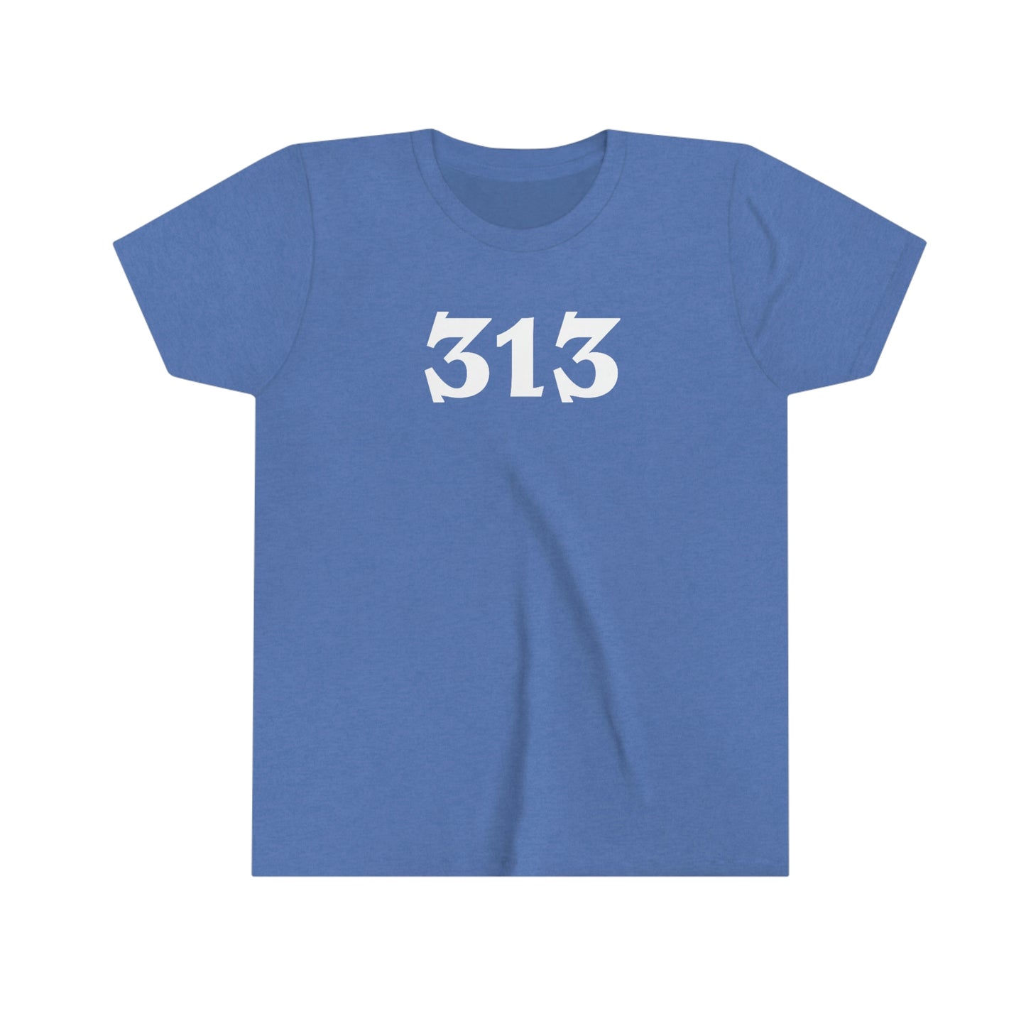 Detroit '313' T-Shirt (Angry Serif Font) | Youth Short Sleeve