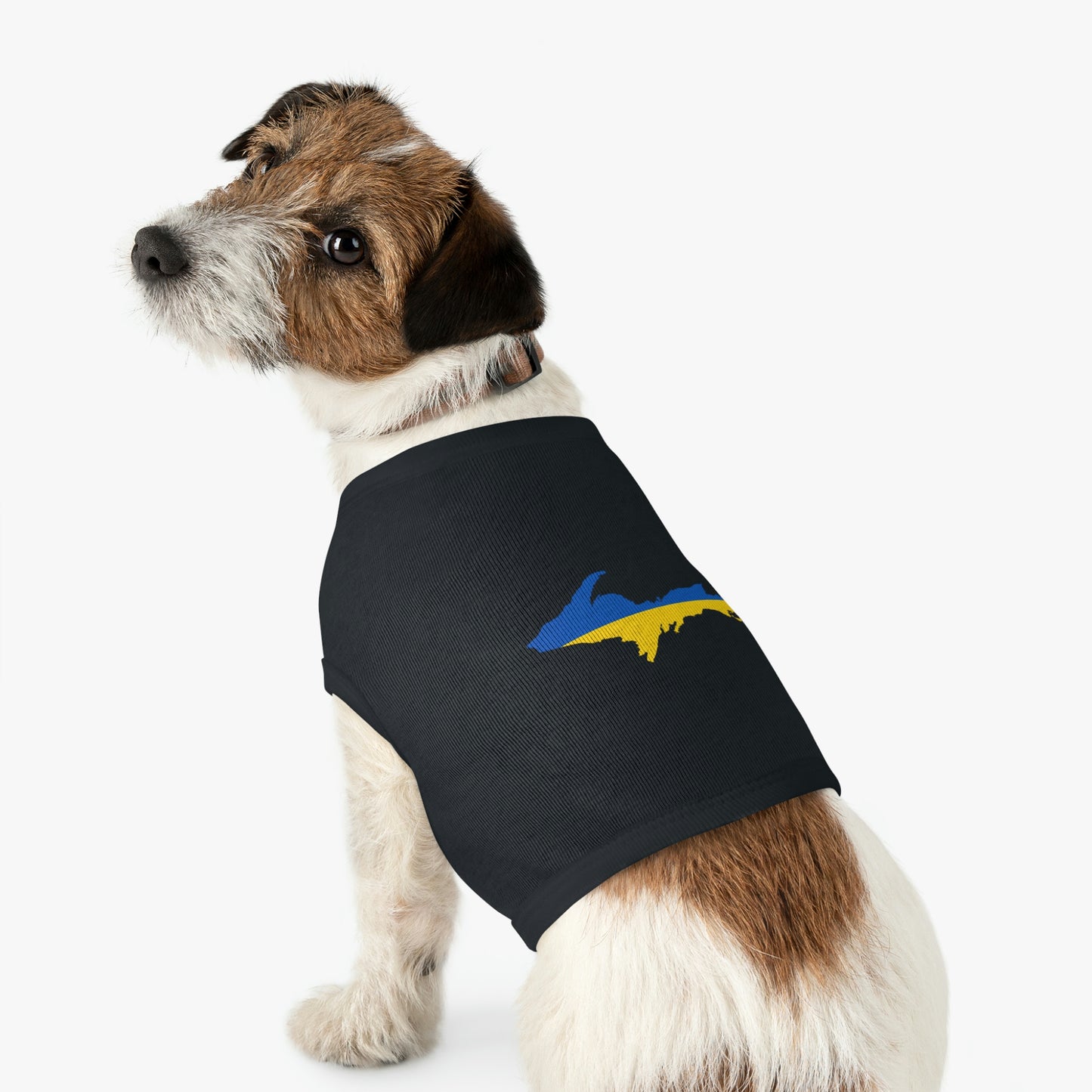 Michigan Upper Peninsula Pet Tank Top (w/ UP Ukraine Flag Outline)