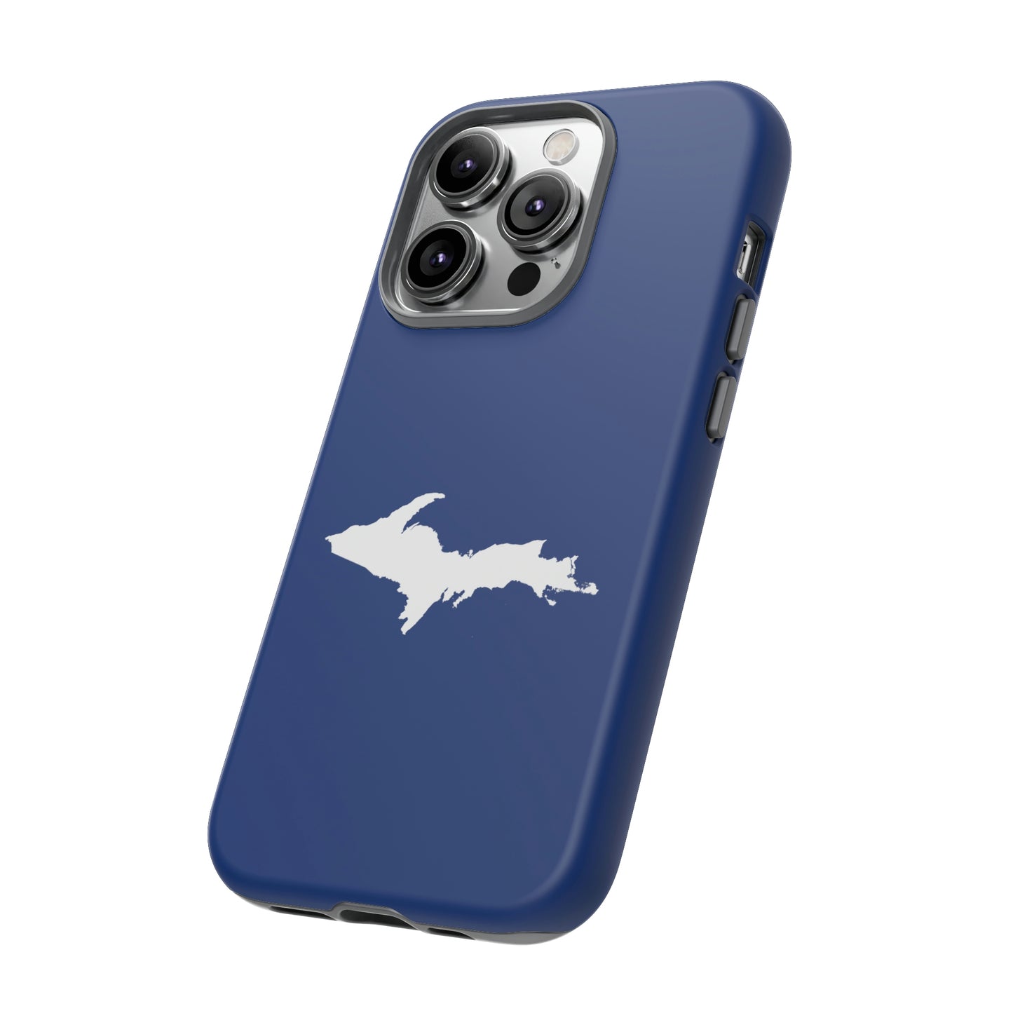 Michigan Upper Peninsula Tough Phone Case (Dearborn Blue w/ UP Outline) | Apple iPhone