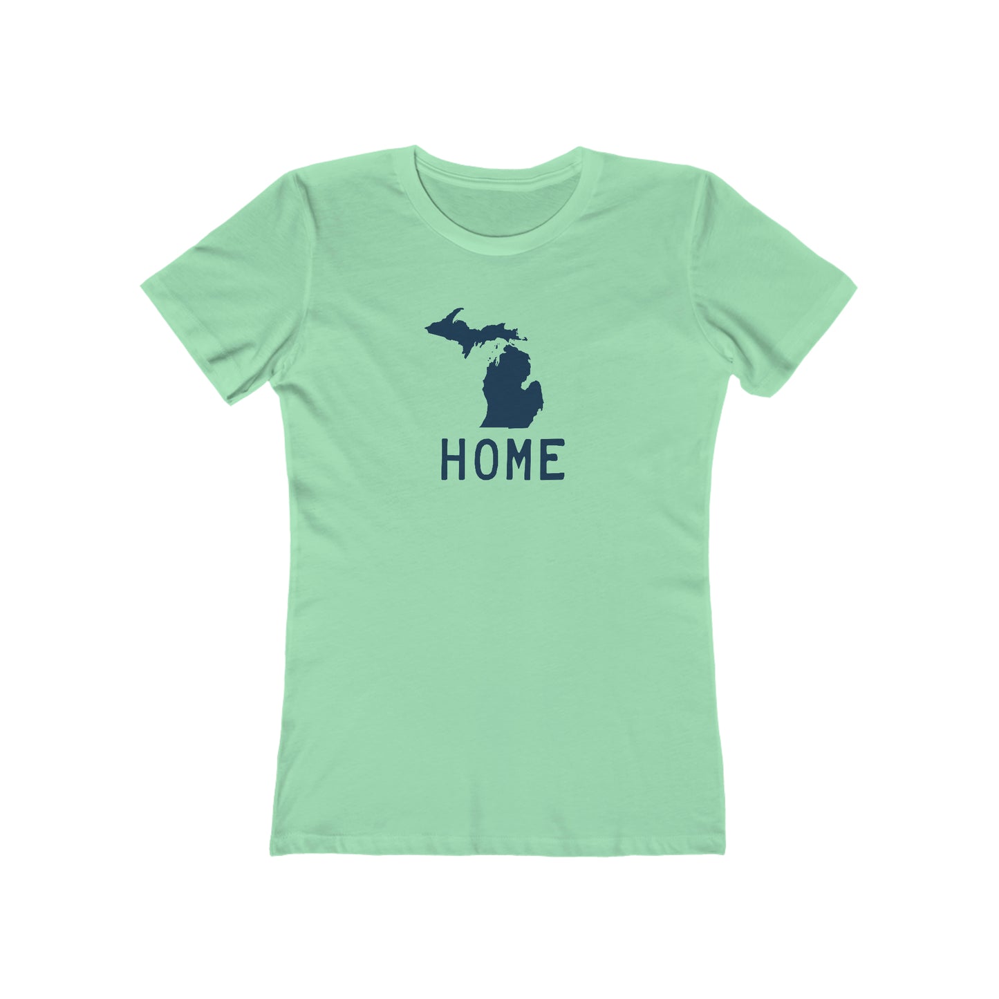 Michigan 'Home' T-Shirt (Licence Plate Font) | Women's Boyfriend Cut