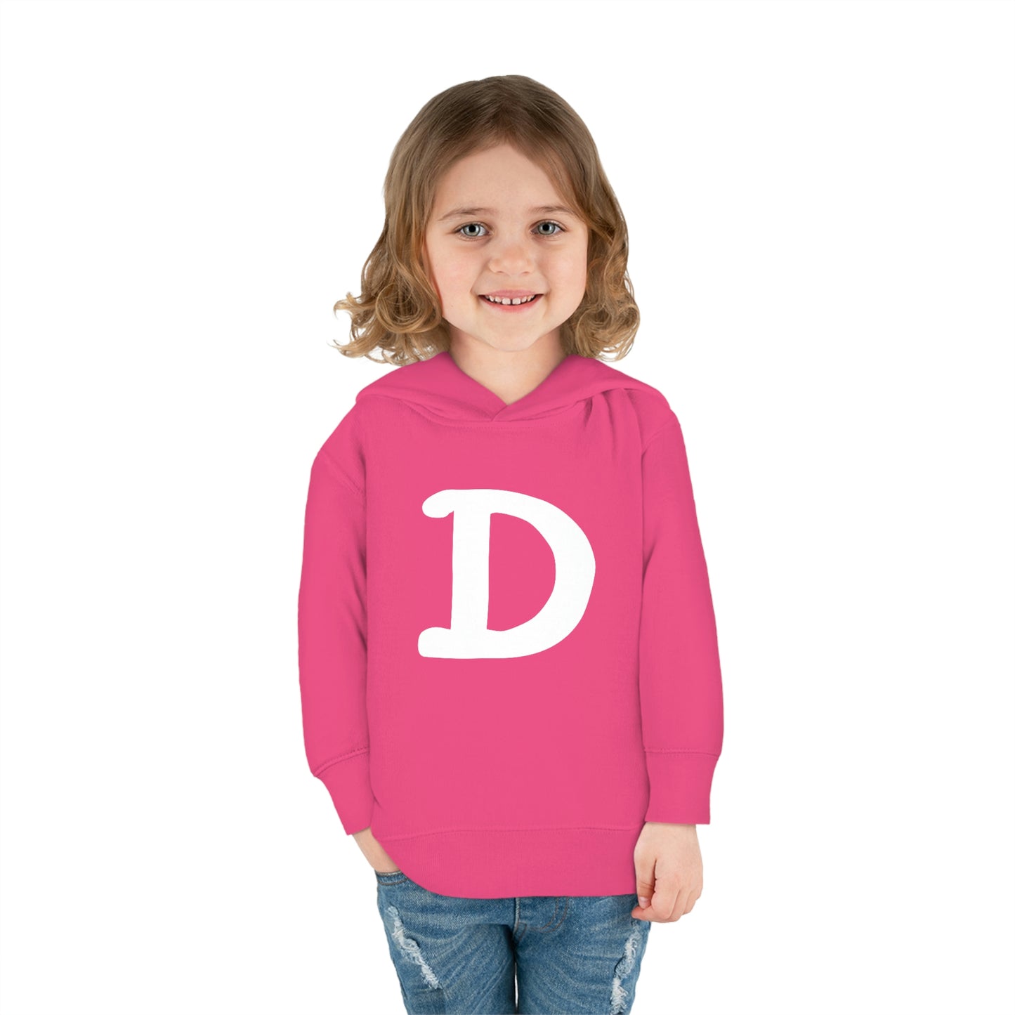 Detroit 'Old French D' Hoodie (White/Navy Full Body Outline) | Unisex Toddler