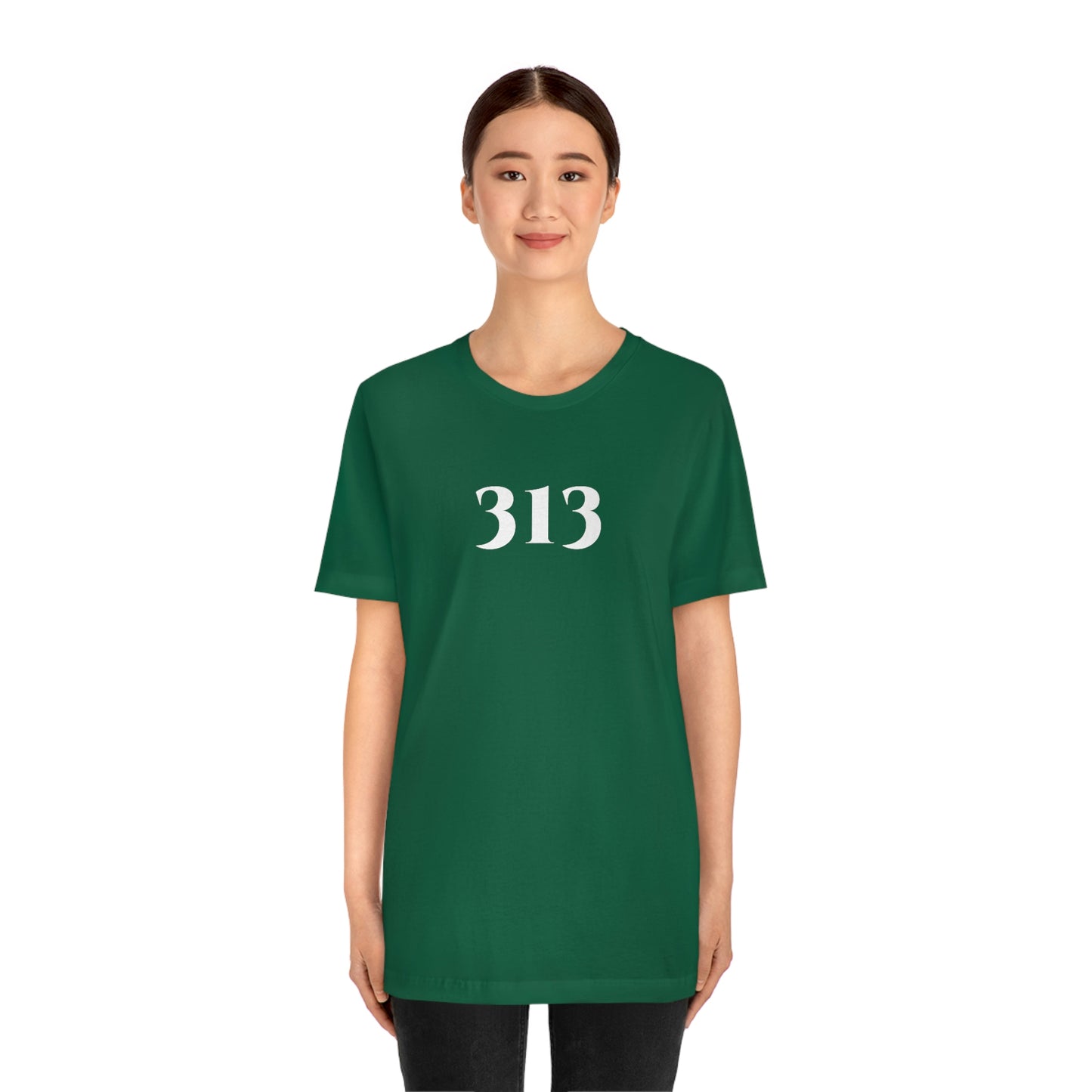 Detroit '313' T-Shirt (Roman Serif Font) | Unisex Standard Fit