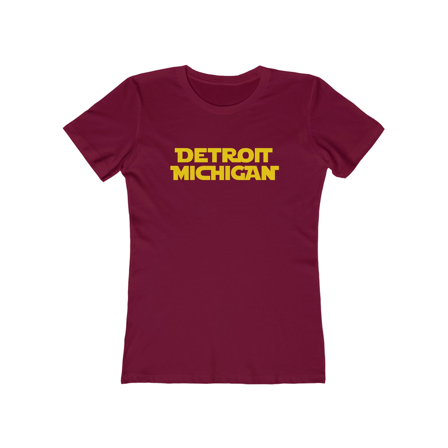 'Detroit Michigan'T-Shirt (1970s Epic Sci-Fi Parody) | Women's Boyfriend Cut