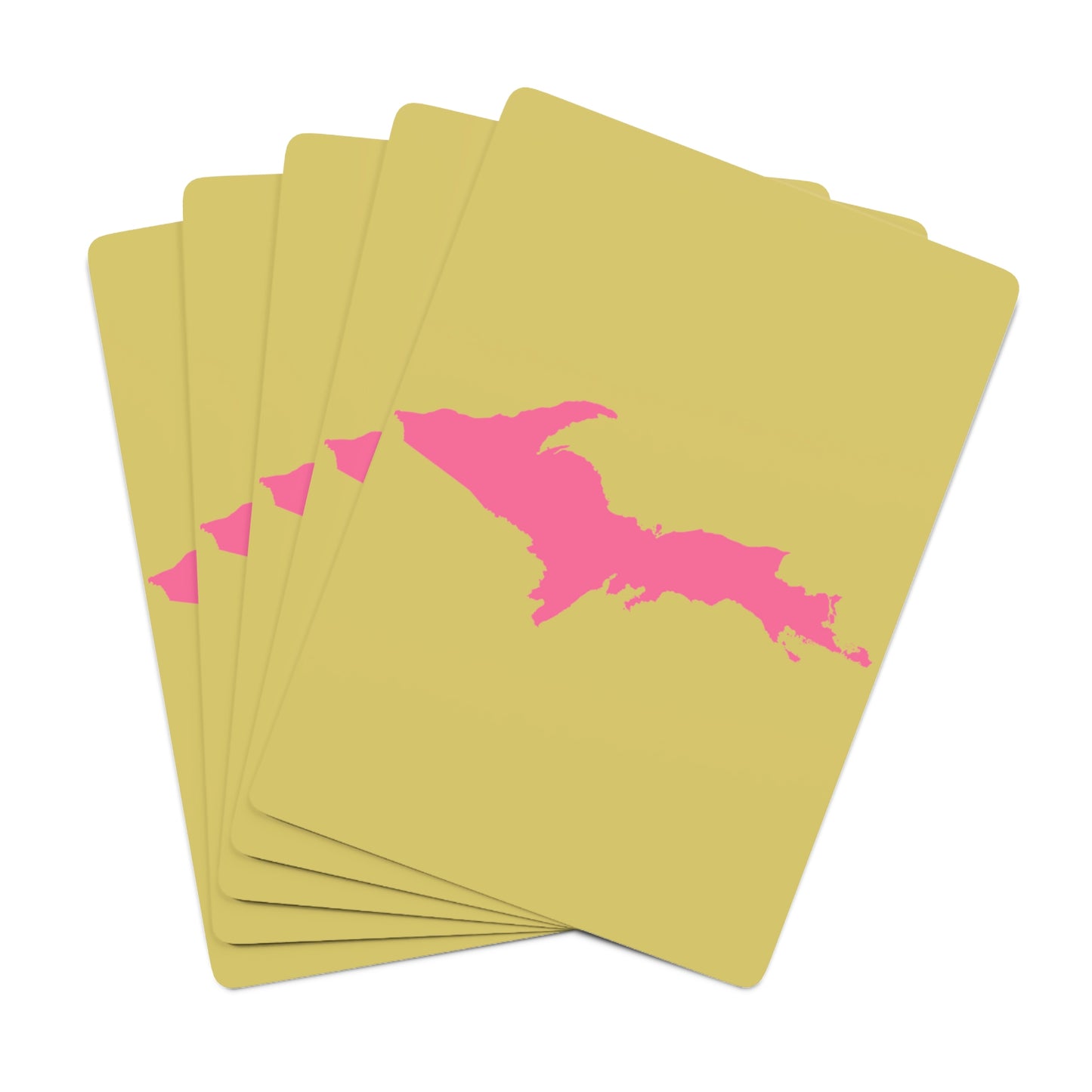 Michigan Upper Peninsula Poker Cards (Plum Yellow w/ Pink UP Outline)