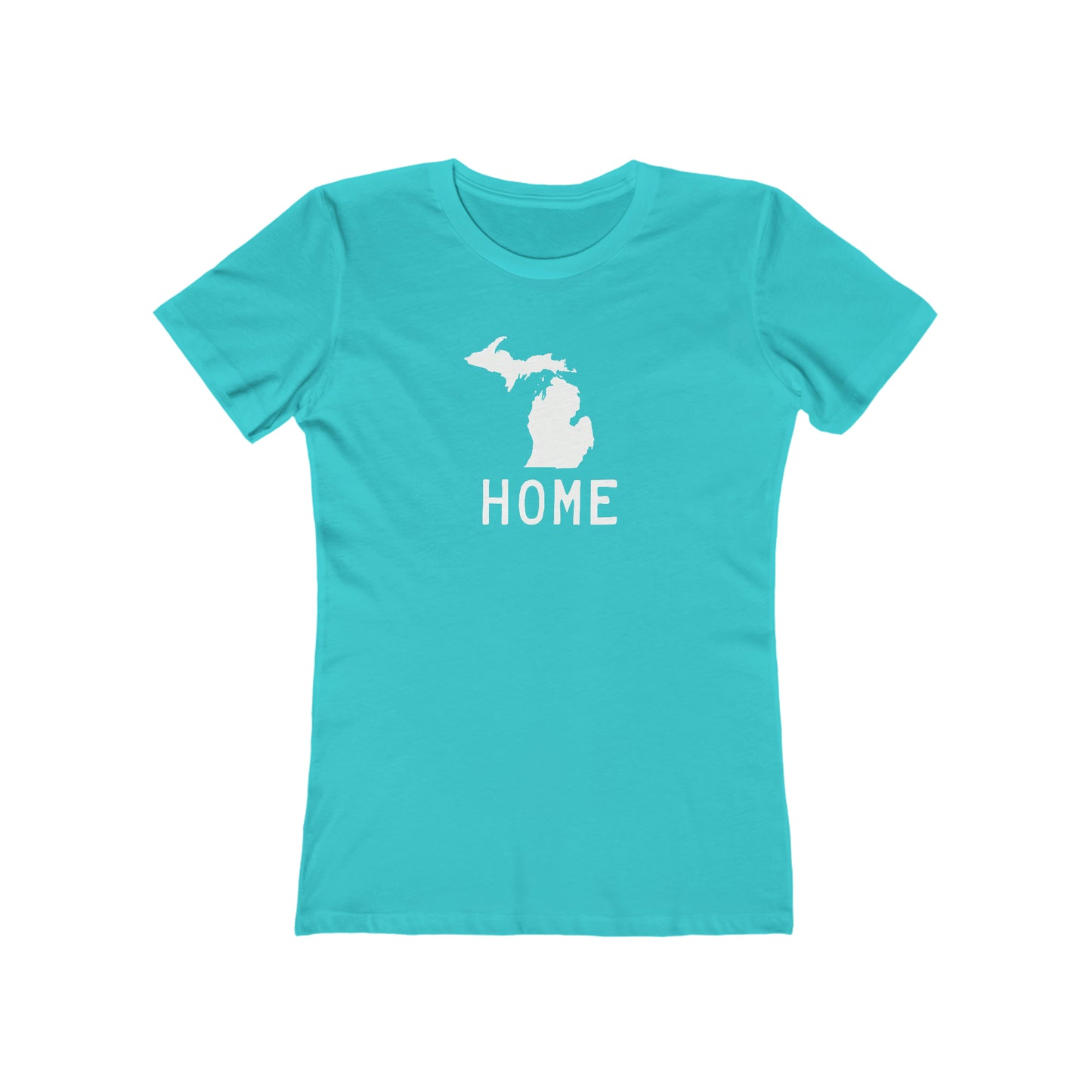 Michigan 'Home' T-Shirt (Licence Plate Font) | Women's Boyfriend Cut