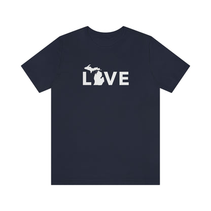 Michigan 'Love' T-Shirt (Geometric Sans Font) | Unisex Standard Fit