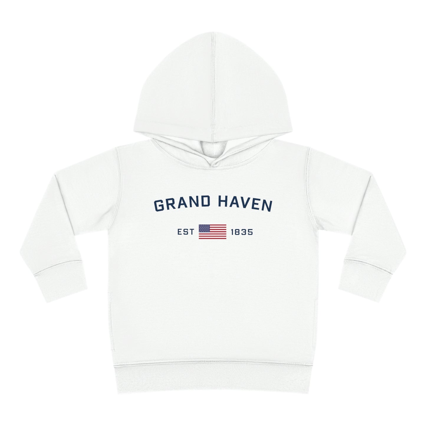 'Grand Haven' Hoodie (w/USA Flag Outline) | Unisex Toddler