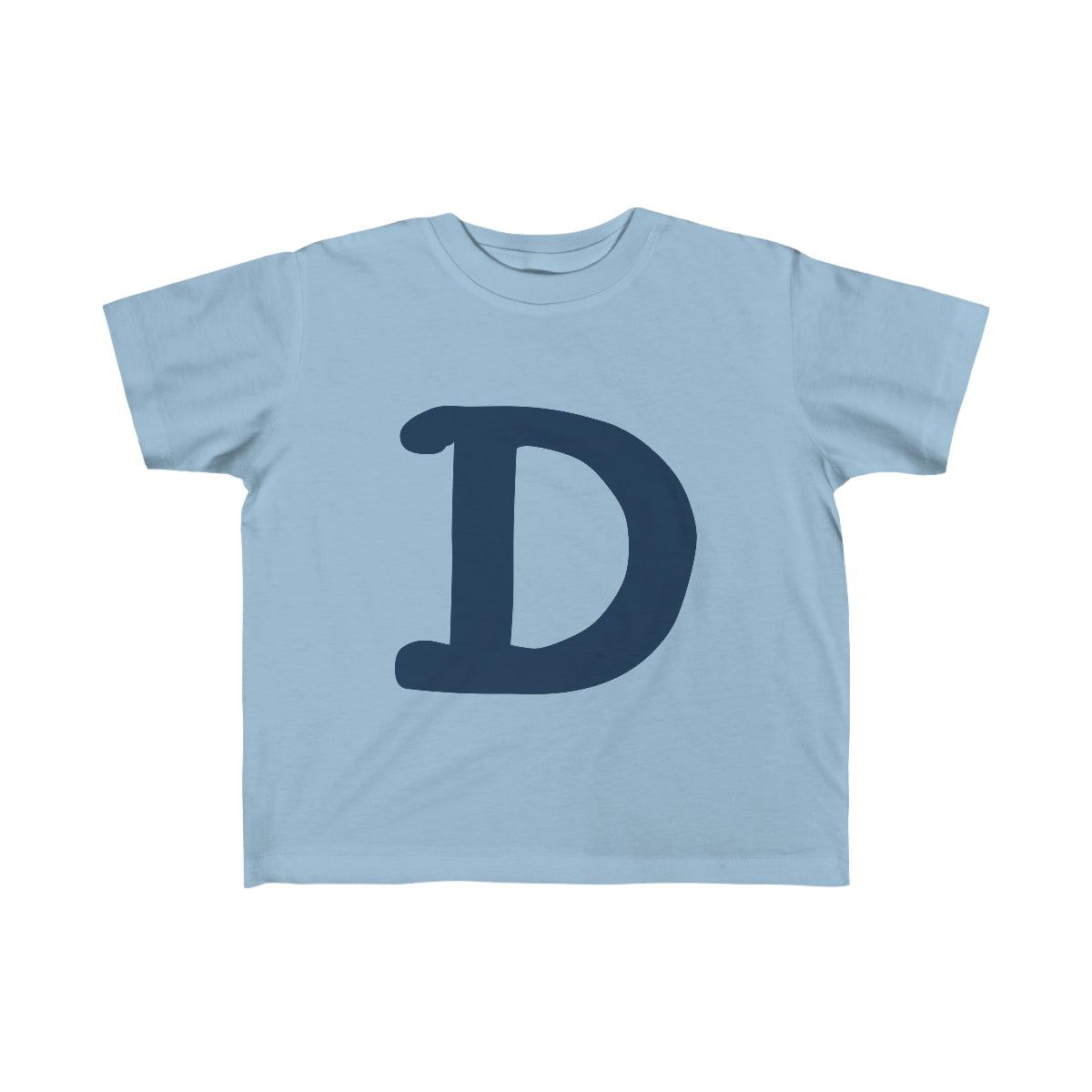 Detroit 'Old French D' T-Shirt  (Full Body Outline) | Toddler Short Sleeve - Circumspice Michigan