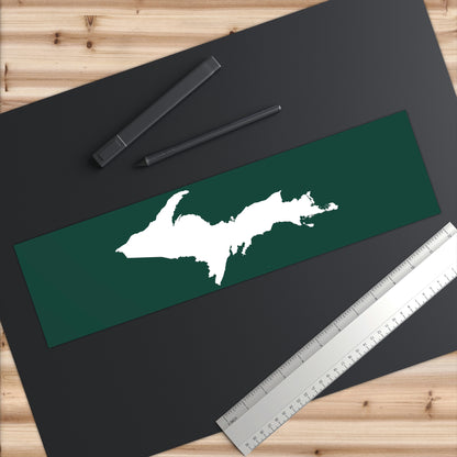 Michigan Upper Peninsula Bumper Sticker (w/ UP Outline) | Green Background