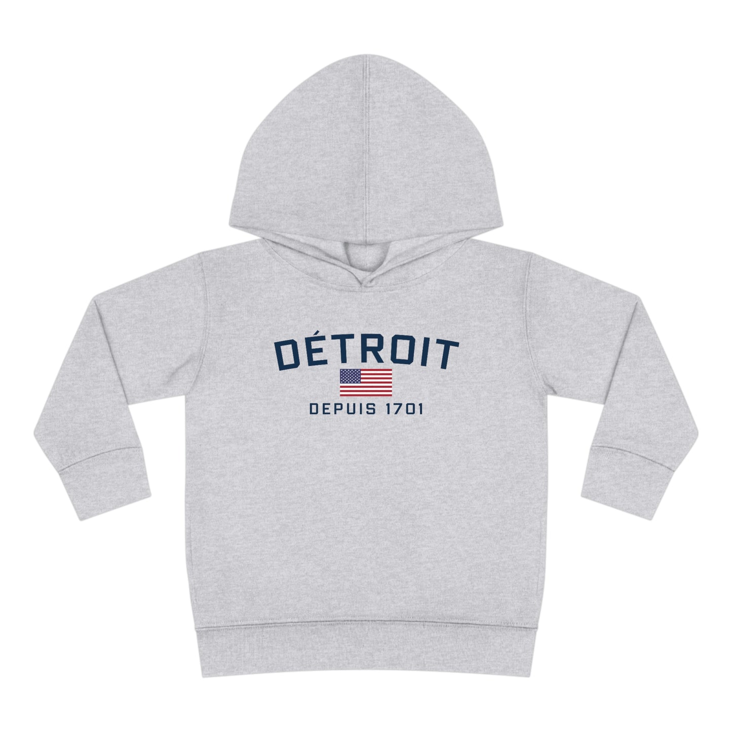 'Détroit Depuis 1701' Hoodie (w/USA Flag Outline) | Unisex Toddler