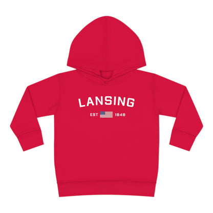 'Lansing EST 1848' Hoodie (w/USA Flag Outline) | Unisex Toddler