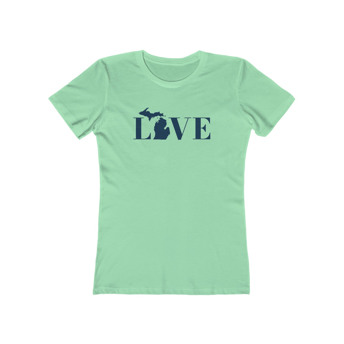 Michigan 'Love' T-Shirt (Didone Font) | Women's Boyfriend Cut