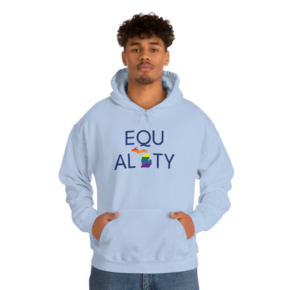 Michigan 'Equality' Hoodie (w/ LGBTQ Pride Colors) | Unisex Standard