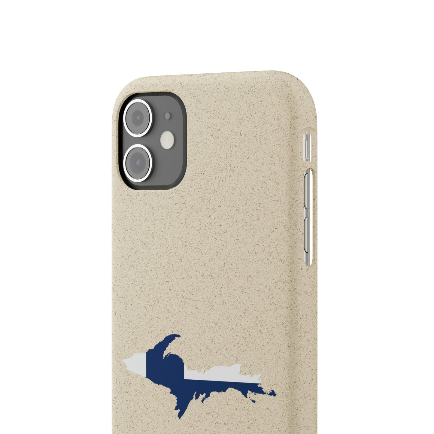 Michigan Upper Peninsula Biodegradable Phone Cases (w/ UP Finland Flag Outline) | Apple iPhone