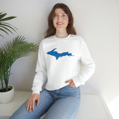 Michigan Upper Peninsula Sweatshirt (w/ Azure UP Outline) | Unisex Standard