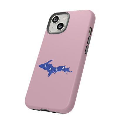 Michigan Upper Peninsula Tough Phone Case (Pink w/ UP Quebec Flag Outline) | Apple iPhone