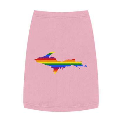 Michigan Upper Peninsula Pet Tank Top (w/ UP Pride Flag Outline)