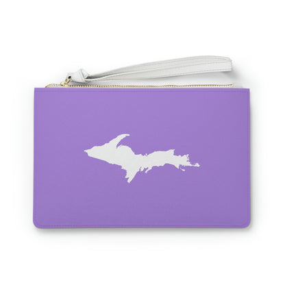 Michigan Upper Peninsula Clutch Bag (Lavender w/UP Outline)