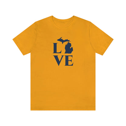 Michigan 'Love' T-Shirt (Roman Serif Font) | Unisex Standard Fit