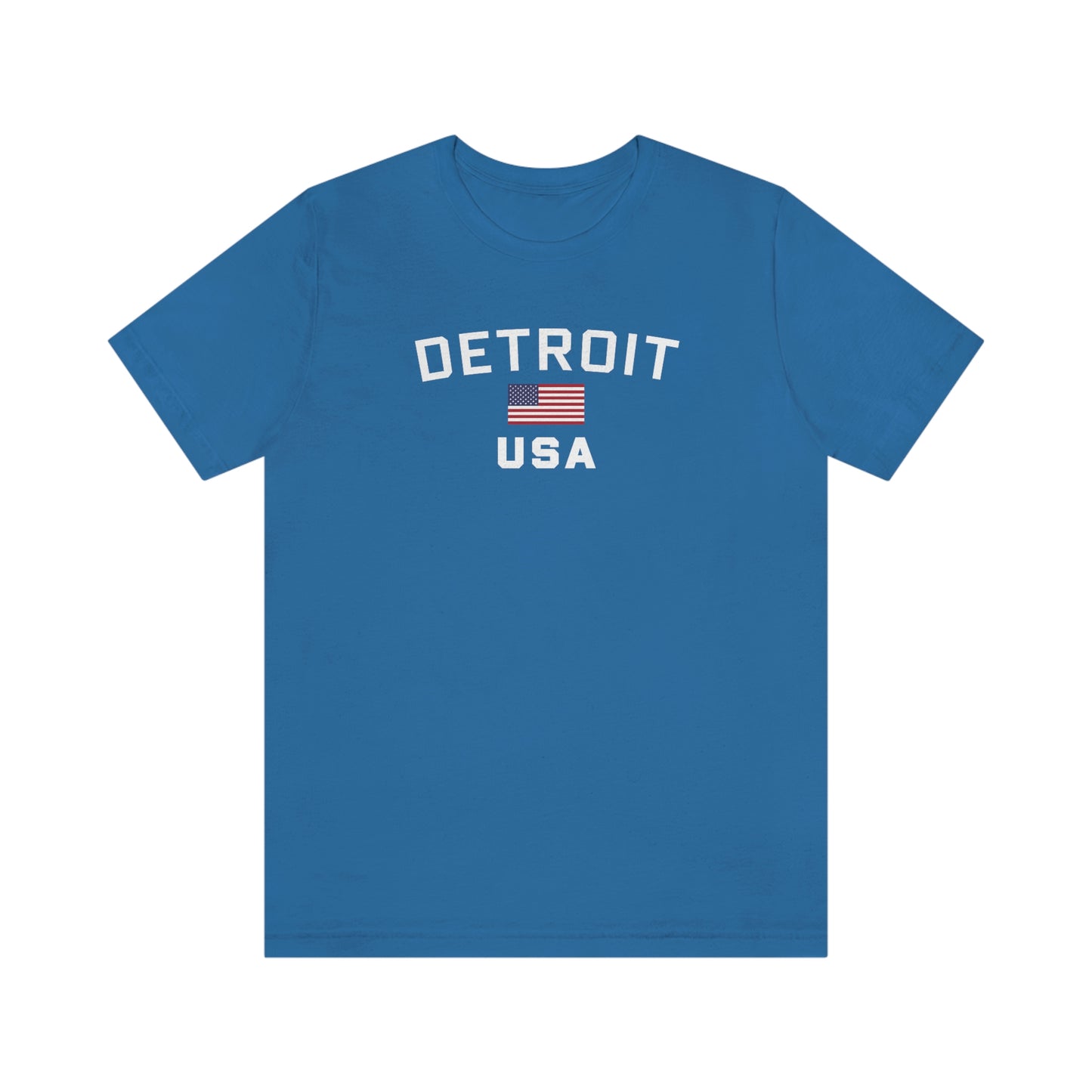 'Detroit USA' T-Shirt (w/ USA Flag Outline) | Unisex Standard Fit