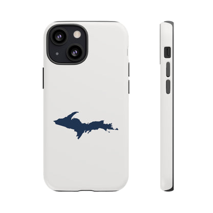 Michigan Upper Peninsula Tough Phone Case (Birch Bark White w/ UP Outline) | Apple iPhone