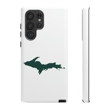 Michigan Upper Peninsula Tough Phone Case (w/ Green UP Outline) | Samsung & Pixel Android