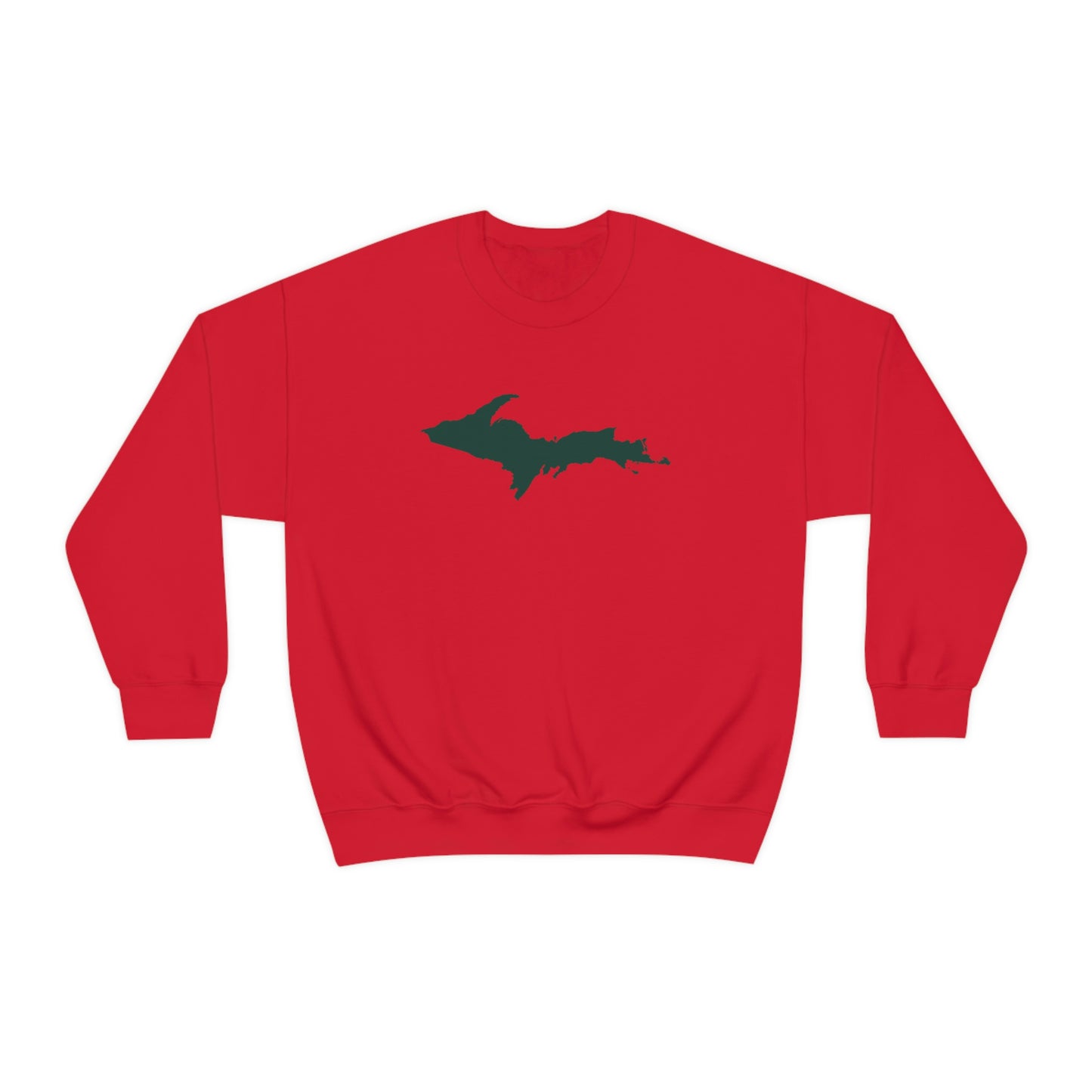 Michigan Upper Peninsula Sweatshirt (w/ Green UP Outline) | Unisex Standard